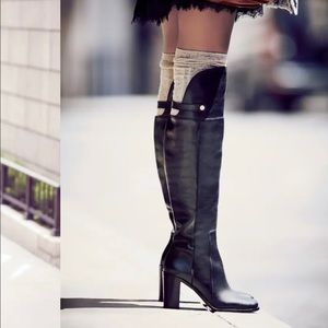 Over the Knee Louise et Cie Black Leather Boots